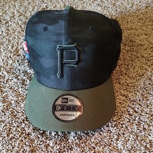 New Era Camo and Olive Snapback Cap